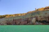 Pictured_Rocks_cruise_188_09302015 - Still more streaks and patterns on the Pictured Rocks cliffs