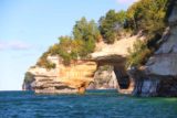 Pictured_Rocks_cruise_214_09302015 - Looking ahead at what I believe was called the Lover's Leap Arch deep into the Pictured Rocks Cruise