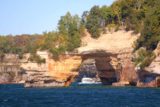 Pictured_Rocks_cruise_485_09302015 - Looking through the Lover's Leap arch at the other 2pm cruise boat