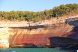 Pictured_Rocks_cruise_516_09302015 - Back at the red stripes of the Pictured Rocks cliffs