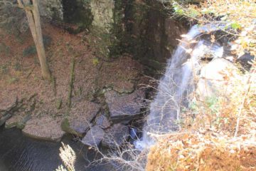 Upper Piney Falls was a pretty 80ft waterfall that we got to walk behind.  In an effort to avoid confusion, we're sticking with designating the main waterfalls on this page the Upper and Lower...