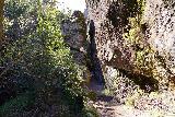 Pinnacles_NP_056_02232020 - The trail narrowing as Bear Gulch closed in