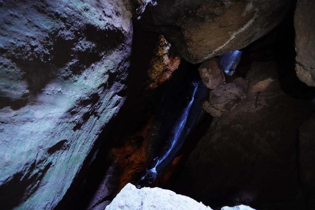 Pinnacles_NP_080_02232020 - One of the Bear Gulch Cave Falls within the cave itself