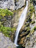 Poellat_Gorge_ww_002_10142019 - Zoomed in look at the the Poellat Gorge Waterfall from within the Poellat Gorge itself as shot by our friend Wendy in October 2019