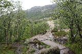Preikestolen_060_06202019 - The Preikestolen Trail traversing granite plateaus and the odd stream with some footbridges crossing over them
