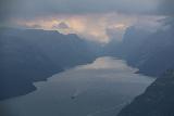 Preikestolen_120_06202019 - Focused view of Lysefjorden with some clouds still clinging to the rest of the fjord