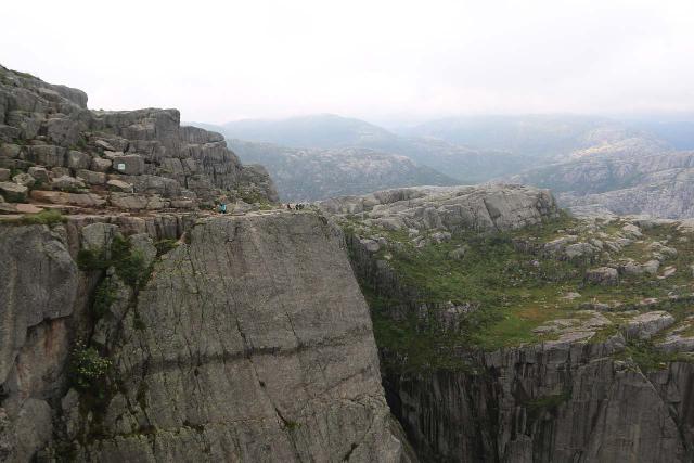 Preikestolen_127_06202019 - Looking back at the last stretch of the hike before reaching Preikestolen. Notice the sign near the topleft of this picture. That was near where I started the scramble to gain the alternate views