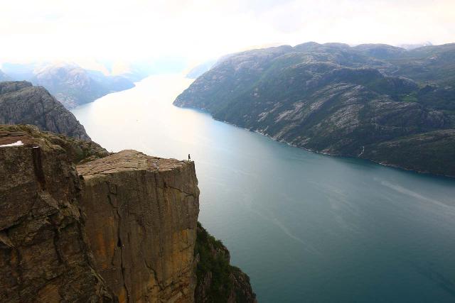 Preikestolen_186_06202019 - One of the primary draws to Stavanger and the Lysefjord was the Preikestolen, where a plateau had vertical 1000m dropoffs on three sides right above the fjord itself