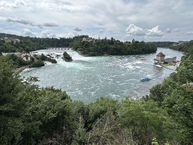 Rhine_Falls_303_iPhone_14_06272025 - Full context of both sides of the Rhine River where the waterfall sat at an old depressed riverbed left behind by the Lake Constant-Rhine Glacier