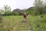 Rocky_Mouth_Falls_008_05262017 - Tahia and Julie going up the initial stretch of the Rocky Mouth Trail, which went up these steps to get from S Wasatch Blvd to Eagle View Dr
