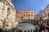 Rome_018_iPhone_11172023 - Somewhat pano shot across the width of the Trevi Fountain with the context of the many people checking it out all at the same time