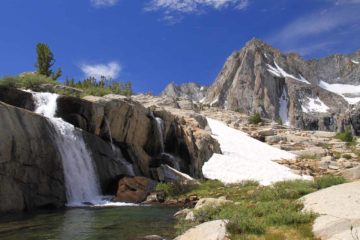 Moonlight Falls is one of those backcountry waterfalls that's really more of an incidental attraction in an area better known for 14,000ft peaks and alpine lakes...