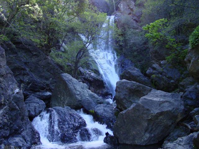 Salmon_Creek_Falls_002_03292003-サーモンクリークの朝のビューは月に落ちます2003