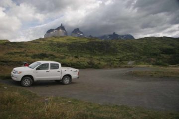 This was the Toyota Hiilux truck that the Hertz in El Calafate rented to us at the last minute