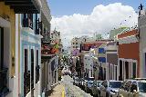 San_Juan_089_04142022 - Descending the familiar narrow lane down towards the Plaza de Armas in Viejo San Juan