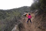 San_Juan_Falls_058_01102016 - Tahia navigating the somewhat tricky terrain on the San Juan Loop Trail as we headed back from the San Juan Falls back to the trailhead to end off our January 2016 visit