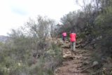 San_Juan_Falls_068_01102016 - Julie and Tahia hiking back from San Juan Falls to the trailhead to cap off our January 2016 visit
