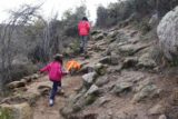 San_Juan_Falls_070_01102016 - Julie and Tahia navigating through some of the rocky sections of the San Juan Loop Trail after having had our fill of the San Juan Falls in early January 2016