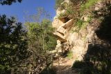 San_Ysidro_Falls_045_04012017 - More interesting and precarious overhanging rocks hovering over the San Ysidro Trail
