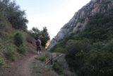San_Ysidro_Falls_083_04012017 - The hiker that I spoke to making his way past the eroded part above the San Ysidro Falls
