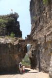 Sant_Miquel_de_Fai_007_06202015 - Passing through a man-made archway cut between a pair of narrow cliffs at Sant Miquel de Fai
