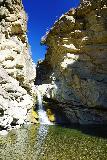 Santa_Paula_Canyon_176_02052021 - Portrait view of the Santa Paula Canyon Falls and its attractive Punch Bowl swimming hole