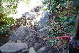 Santa_Paula_Canyon_186_02052021 - Looking back down at the rope set up on the steep stretch leading to the main Santa Paula Canyon Punch Bowl