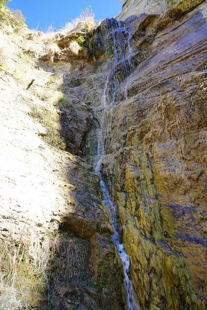 Santa_Paula_Canyon_283_02052021 - Looking right up at the tall unnamed waterfall right from its base