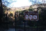 Santa_Ynez_Falls_011_01192019 - The gate at the trailhead for Santa Ynez Canyon Trail as seen in January 2019