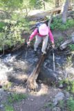 Sardine_Falls_138_06242016 - Mom using her trekking poles to facilitate balance while crossing Sardine Creek near the falls