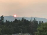 Sauce_Ashland_002_iPhone_08192017 - The red globe sunset amidst the smoke in Ashland, Oregon
