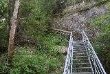 Scheidegger_Waterfalls_092_06232018 - Climbing back up the steps after having had my fill of the lower drop of the Scheidegger Waterfalls on weg 1