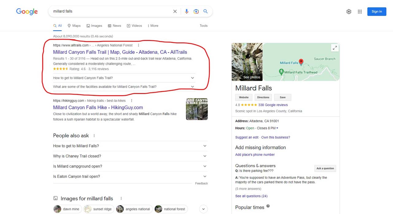If you make contributions to AllTrails through its app, then there's a very good chance that your input will be seen because most of AllTrail's web pages with respect to a particular trail does very well on Google Search Results Pages (SERPs)