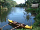 Secret_Falls_011_jx_12232006 - Canoe at Kamokila Hawaiian Village