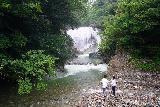 Sekiyama_034_07202023 - Josh and Soph chucking rocks into the stream before the Sekiyama Waterfall