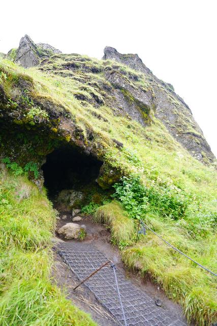 Seljalandsfoss_and-Gljufrabui_097_08072021 - Although the Seljaland Caves were not at the Seljalandsfoss site, there were seemingly dwellings or alcove-like caves around the fittingly-named Gljúfrabúi Waterfall. Gljúfrabúi means 'chasm dweller'
