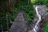 Seoraksan_225_06132023 - Context of Yukdam Falls and suspension bridge from further along the bridge
