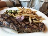 Sheffields_003_iPhone_08122017 - My ribeye steak reward at Sheffield's in Flagg Ranch after going through my long hike today