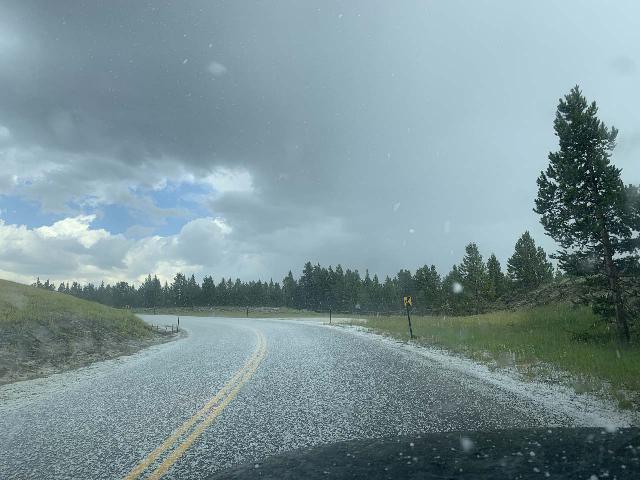 You never really appreciate how easy it is for the rental car to sustain damage until a situation comes up upon you like this crazy hail storm that we experienced in Wyoming