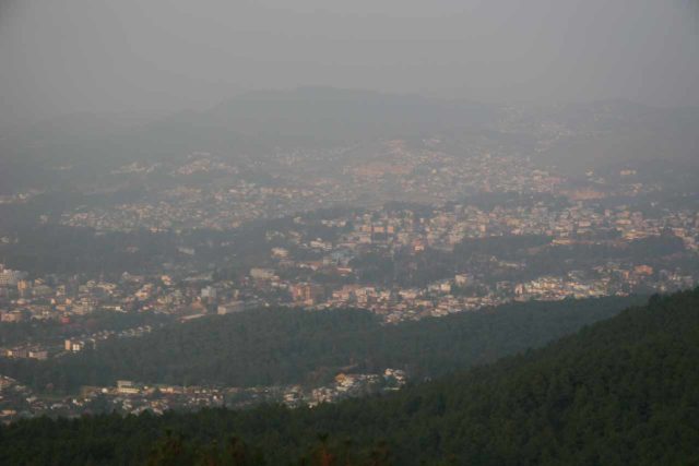 Shillong_Peak_005_11102009 - The hazy panorama of the city of Shillong from atop Shillong Peak, which was not far from Bishop and Beadon Falls