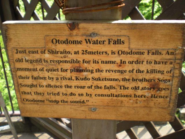 Shiraito_001_jx_05262009 - Sign explaining the Otodome Waterfall