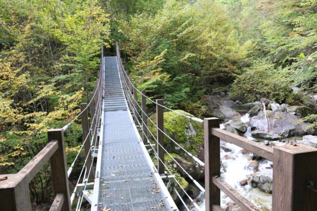 Shoji_Falls_070_10172016 - Traversing a series of bridges over the Ishiutoro River as we were getting close to the overlook for the Shoji Waterfall