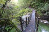 Shoji_Falls_123_10172016 - Mom and Dad traversing the footbridges and ladders again as we made our way down the intermediate cascades on the Ishiutoro River