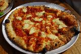 Siglufjordur_249_08142021 - This was Tahia's margherita pizza served up at Kaffi Raudka in Siglufjordur