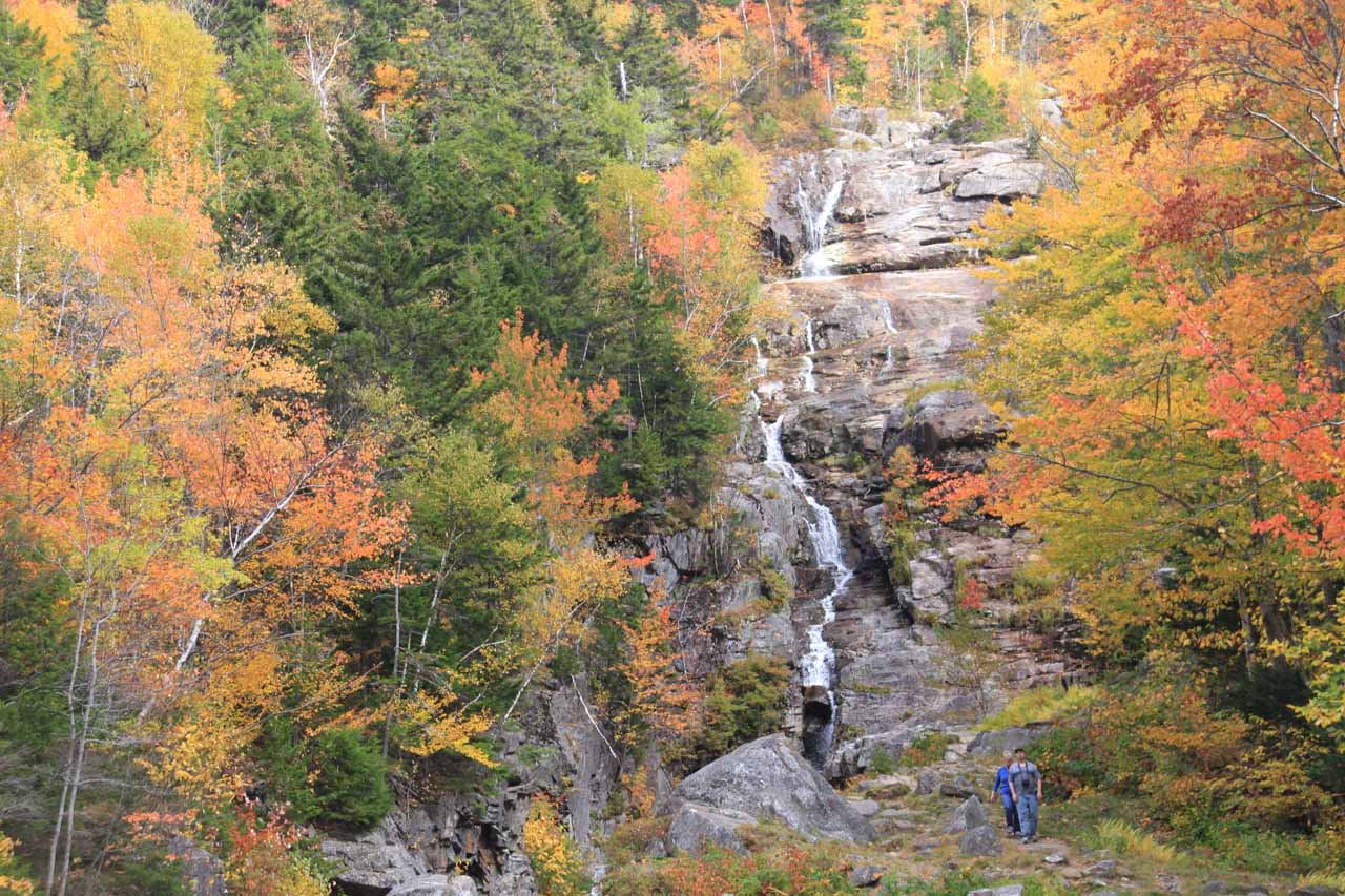 Silver Cascade - New Hampshire's Colorful Roadside Waterfall