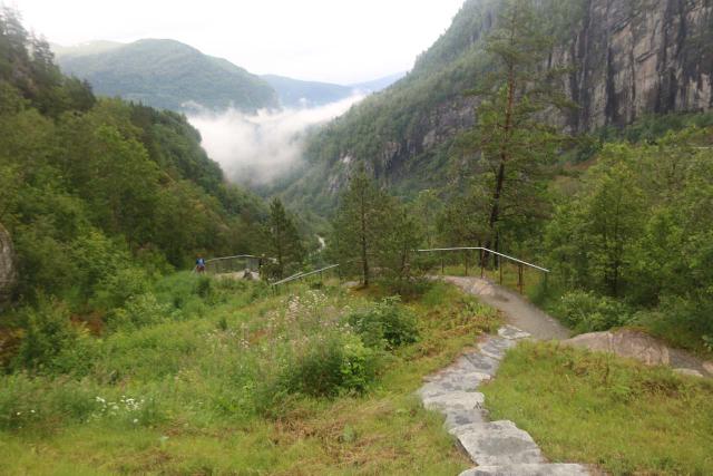 Skjervsfossen_036_06252019 - Looking down at the context of the walkways above the brink of Skjervsfossen near some historical remnants that I noticed during my visit in June 2019