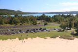 Sleeping_Bear_Dunes_053_10022015 - Looking back over the dunes towards the car park, where there's also part of a lake or inlet possibly belonging to Lake Michigan