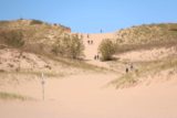 Sleeping_Bear_Dunes_083_10022015 - Looking in the distance where other people made the Sleeping Bear Dunes Climb on a path different from what we took