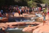 Slide_Rock_SP_092_04132017 - zoomed in on another person sliding down the Slide Rock in Slide Rock State Park