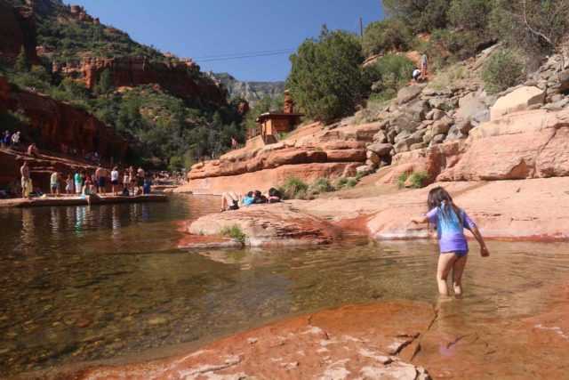 Slide_Rock_SP_100_04132017 - Our daughter really enjoying herself in the cool waters of Oak Creek at Slide Rock State Park